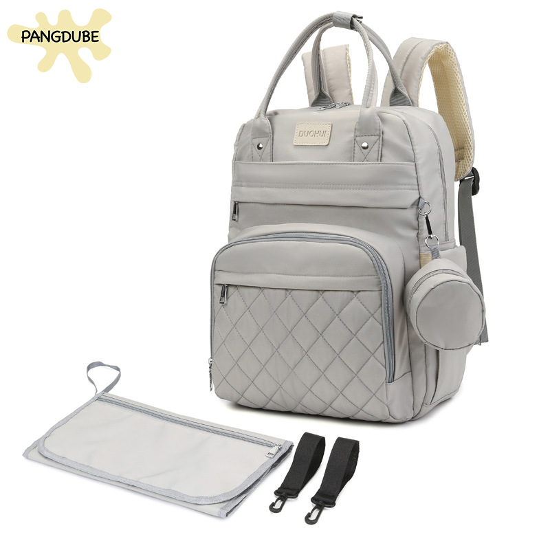 Baby Nursery Backpack - PANGDUBE 3 ピース/セットママパパバックパックおむつ替えパッド付きおしゃぶりバッグベビーカーフックベビーおむつバッグ父親ママバックパック女性用