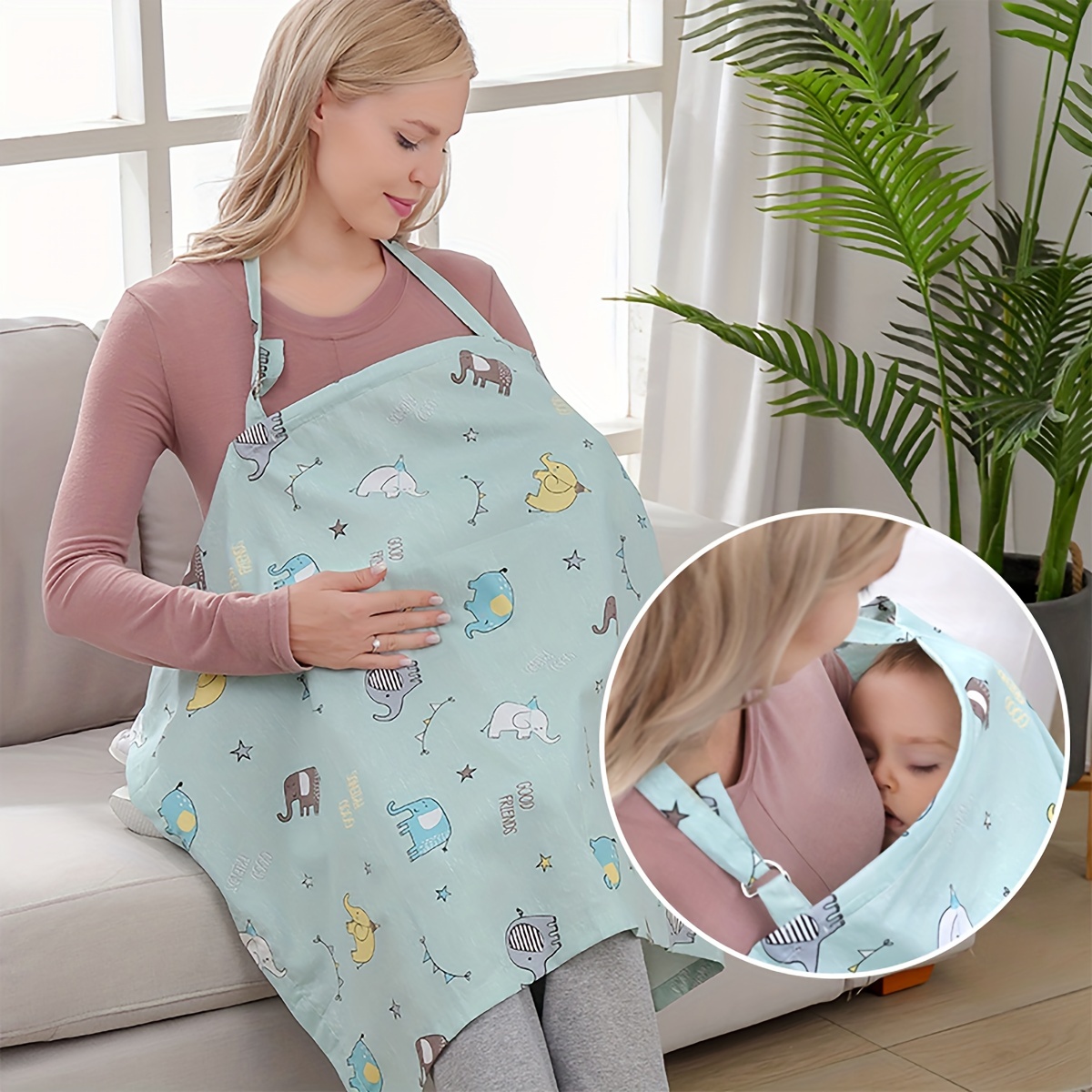 Baby Nursery Hospital - マタニティ授乳カバースカーフ、ベビーカー、カーシートカバー、授乳用軽量&通気性授乳エプロン