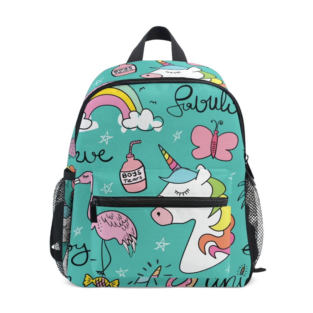 Baby Nursery Backpack - アラザユニコーンプリント子供用バックパック幼稚園ランドセル赤ちゃん男の子女の子幼児用かわいいリュックサックホット