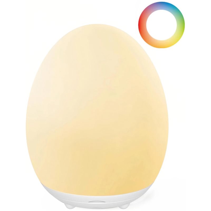 Baby Nursery Egg Light - ABUG-アイケアベビーナイトライト LEDエッグライト（保育園用）、8色RGB、1時間タイマー＆タッチコントロール付き