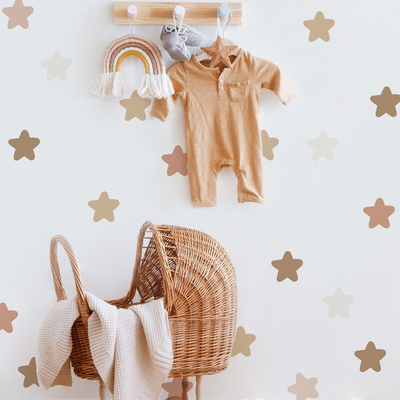 Baby Nursery Vinyl - 水玉模様の自由奔放に生きるレインボーウォールステッカー,ベビールーム,防水,家の装飾