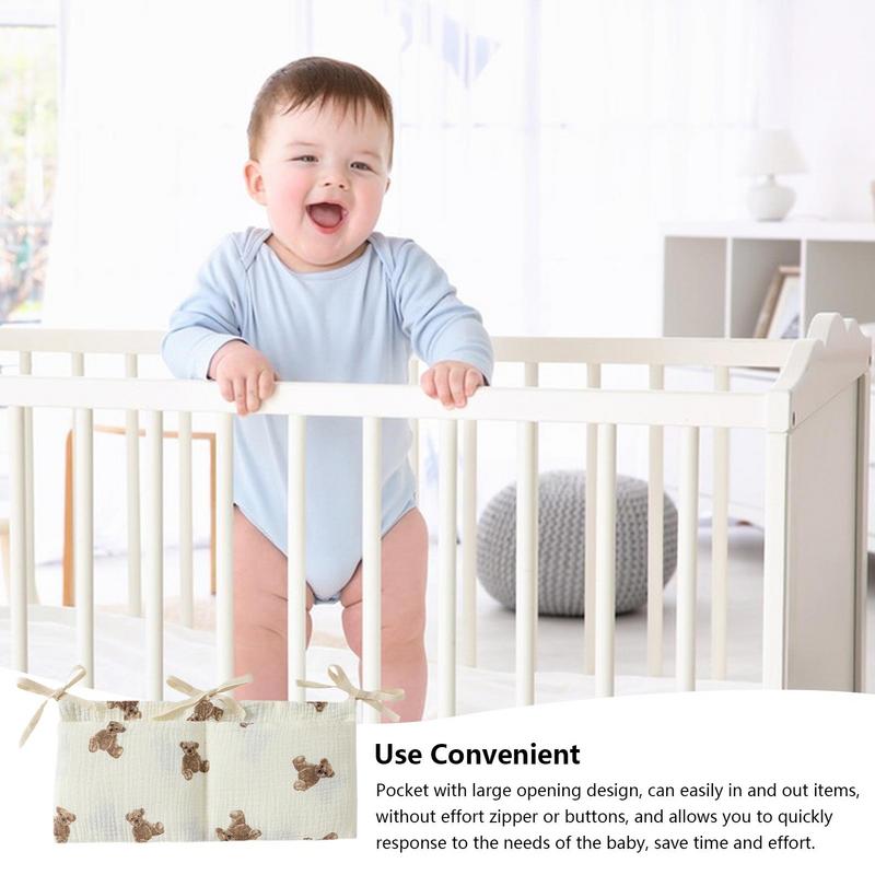 ベビーベッドオーガナイザー、キャディベッド、収納バッグ、2ポ - Baby Nursery Animal Prints のレビューと価格
