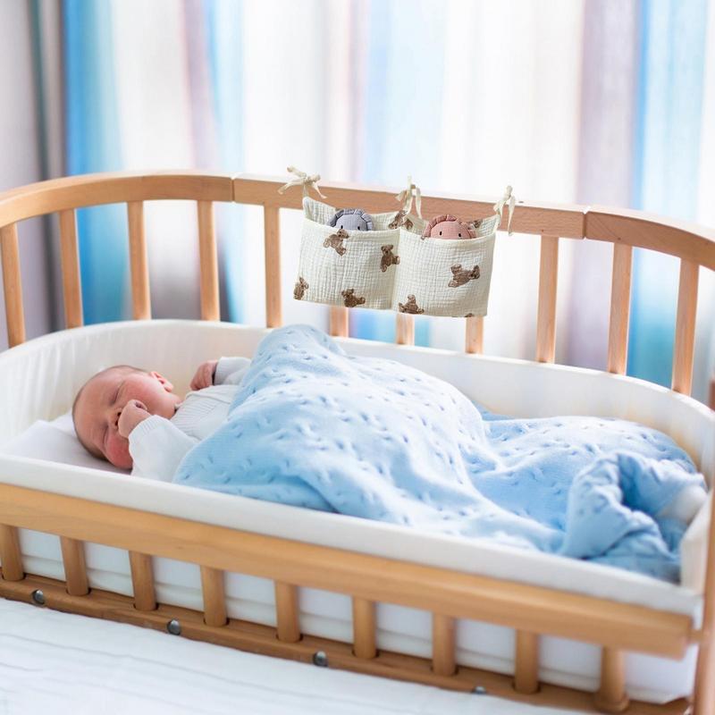 ベビーベッドオーガナイザー、キャディベッド、収納バッグ、2ポ - Baby Nursery Animal Prints のレビューと価格