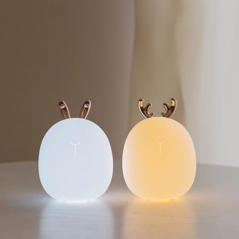 充電式シリコンナイトライト,漫画,ナカイ,ウサギ,タッチ,ク - Baby Nursery Egg Light のレビューと価格