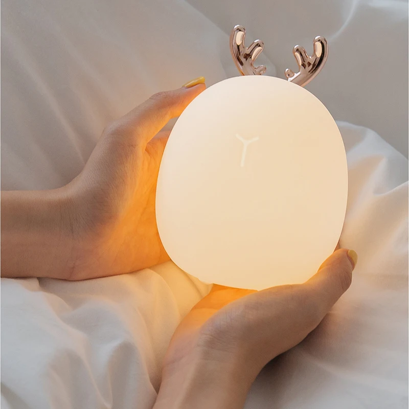 充電式シリコンナイトライト,漫画,ナカイ,ウサギ,タッチ,ク - Baby Nursery Egg Light のレビューと価格
