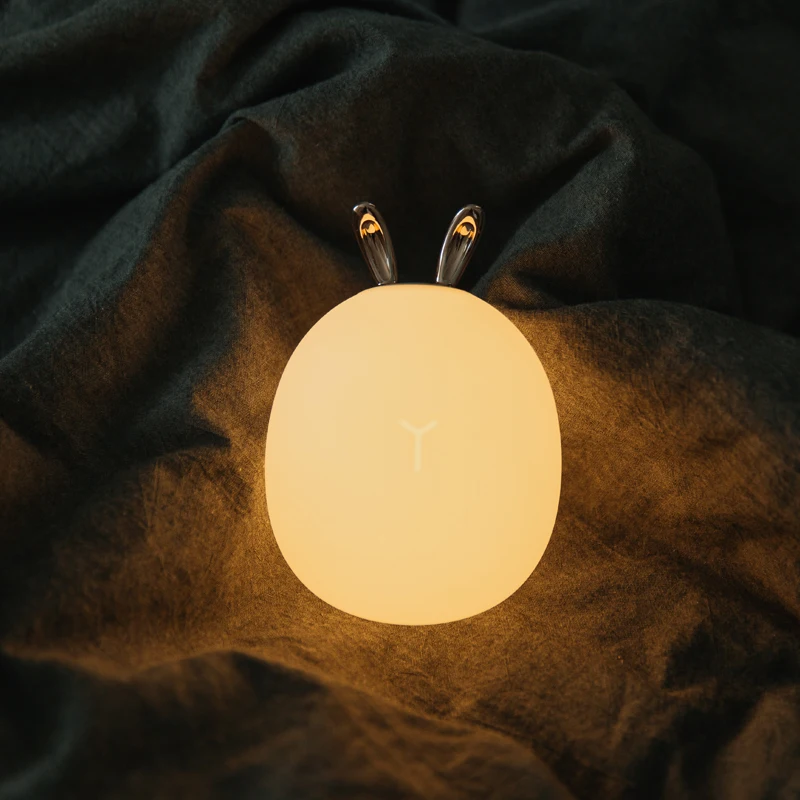 充電式シリコンナイトライト,漫画,ナカイ,ウサギ,タッチ,ク - Baby Nursery Egg Light のレビューと価格