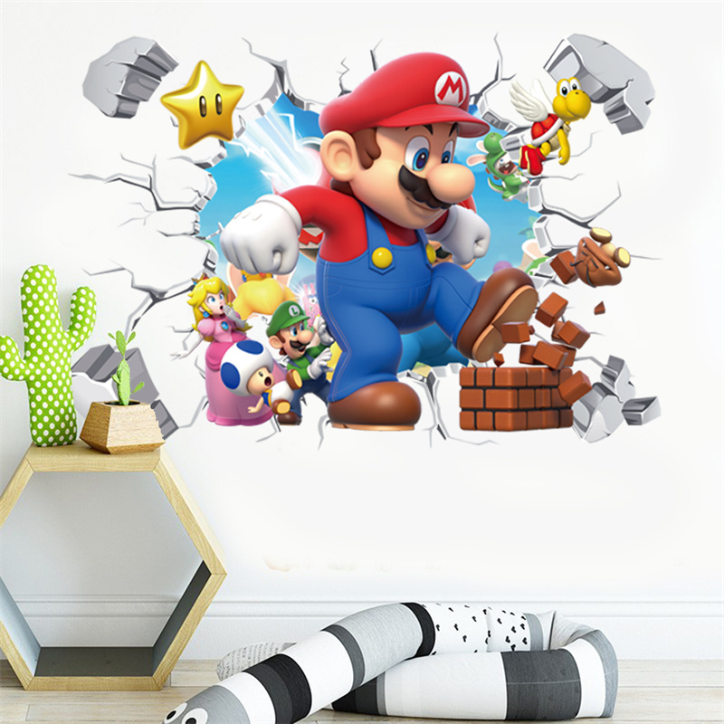 3D漫画アニメゲームキャラクターのウォールステッカー、子供部 - Baby Nursery Vinyl のレビューと価格