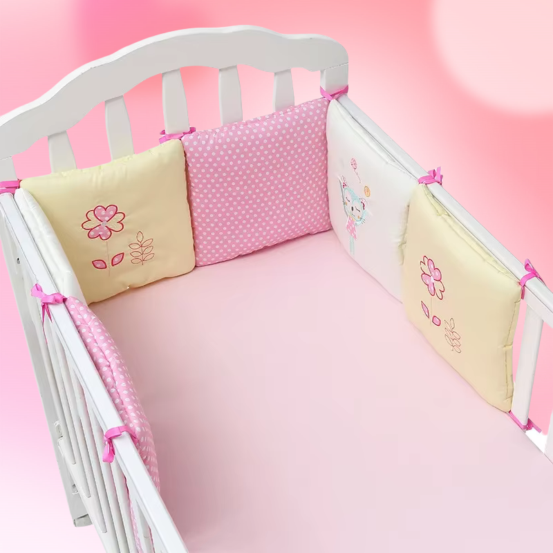 6 ピース/セットベビーベッドプロテクターベビーベッドバンパ - Baby Nursery Glider のレビューと価格