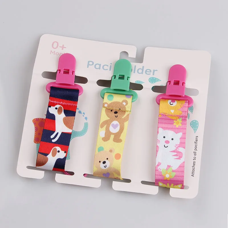 3 ピース/ロット漫画プリントベビーおしゃぶりクリップおしゃ - Baby Nursery Hospital のレビューと価格
