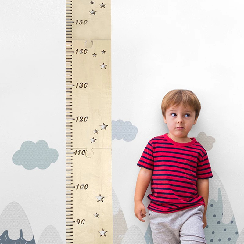 5 枚北欧木製子供の身長成長チャート定規ベビー子供身長ゲージ - Baby Nursery Vinyl のレビューと価格