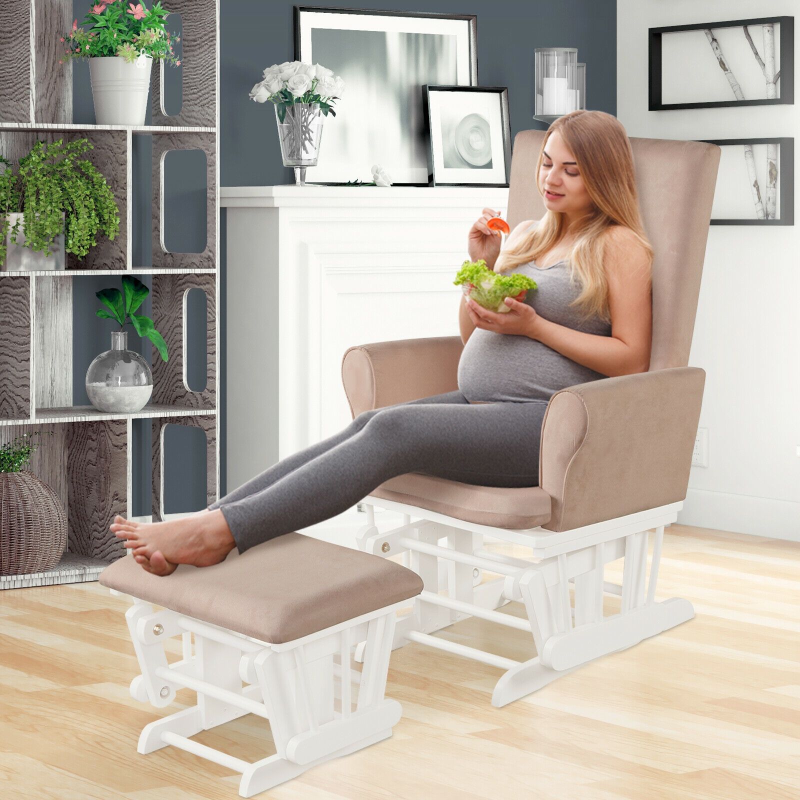 ベビーナーサリーリラックスロッカーロッキングチェアグライダー - Baby Nursery Glider のレビューと価格