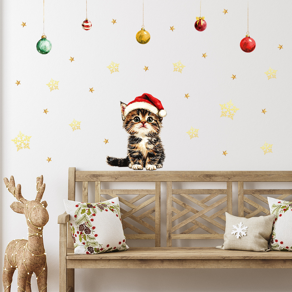 かわいいクリスマスペットウォールステッカーリムーバブルビニー - Baby Nursery Panelling のレビューと価格