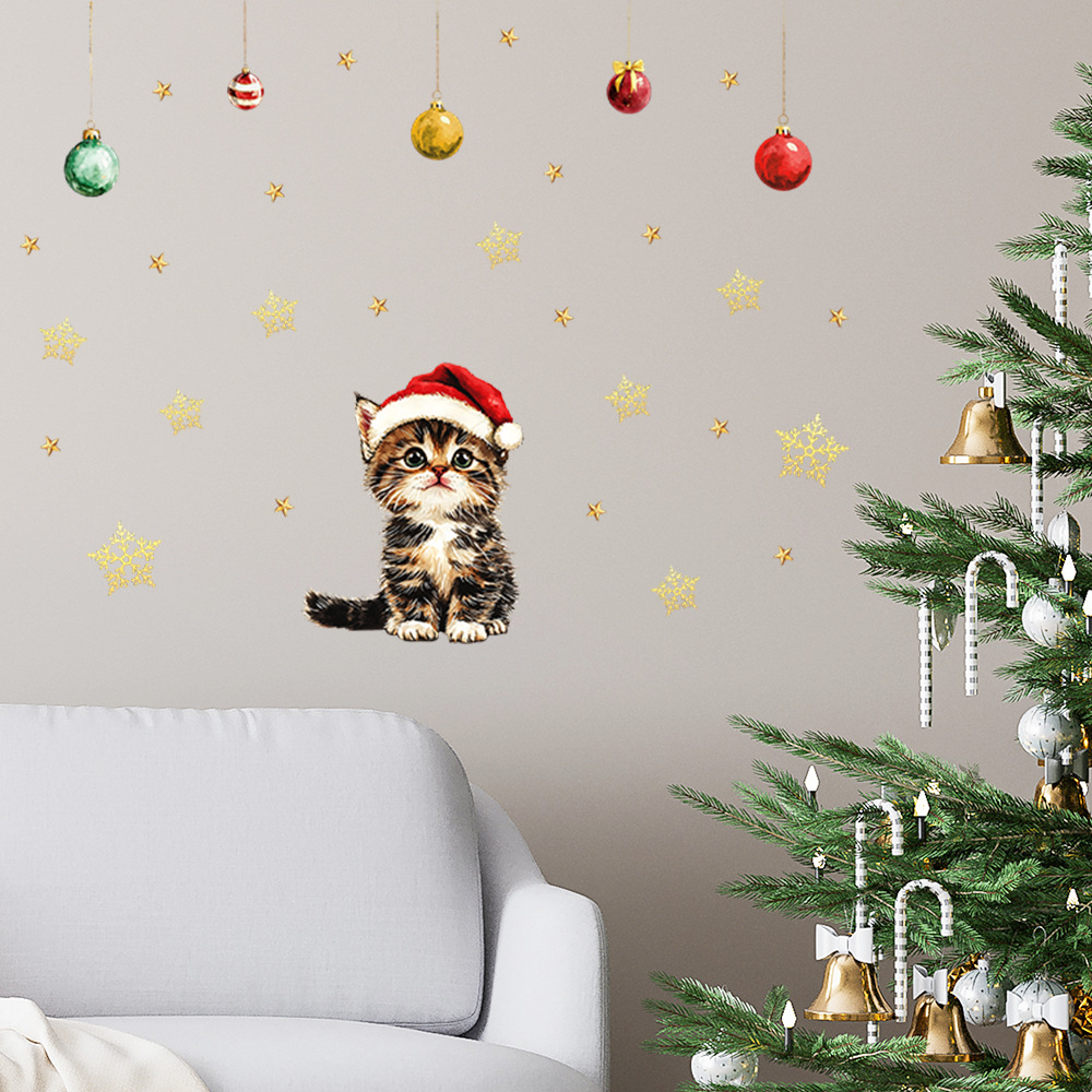 かわいいクリスマスペットウォールステッカーリムーバブルビニー - Baby Nursery Panelling のレビューと価格