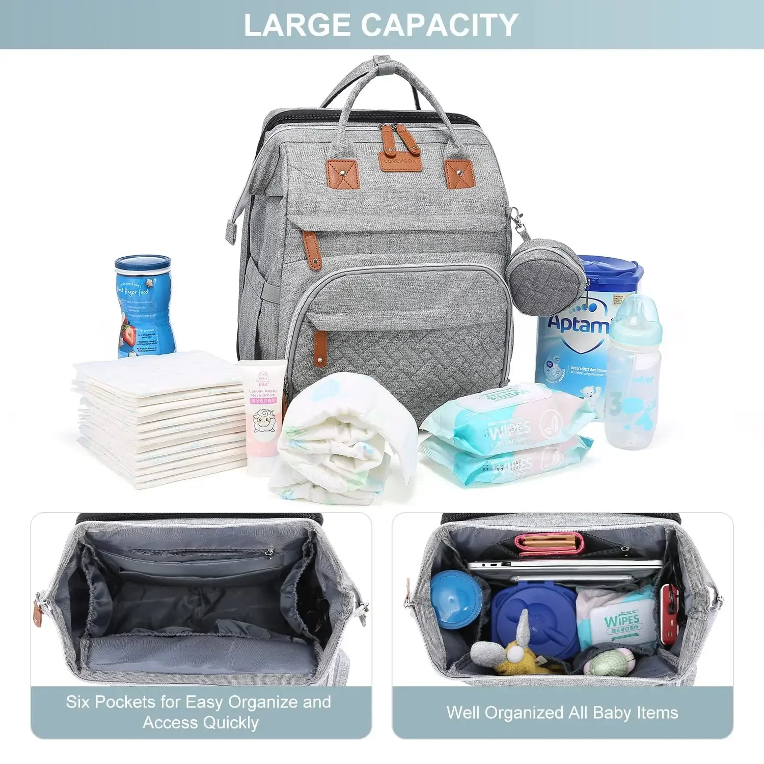 ポータブルベビーおむつ交換ステーションバッグ、トラベルバシネ - Baby Nursery Backpack のレビューと価格