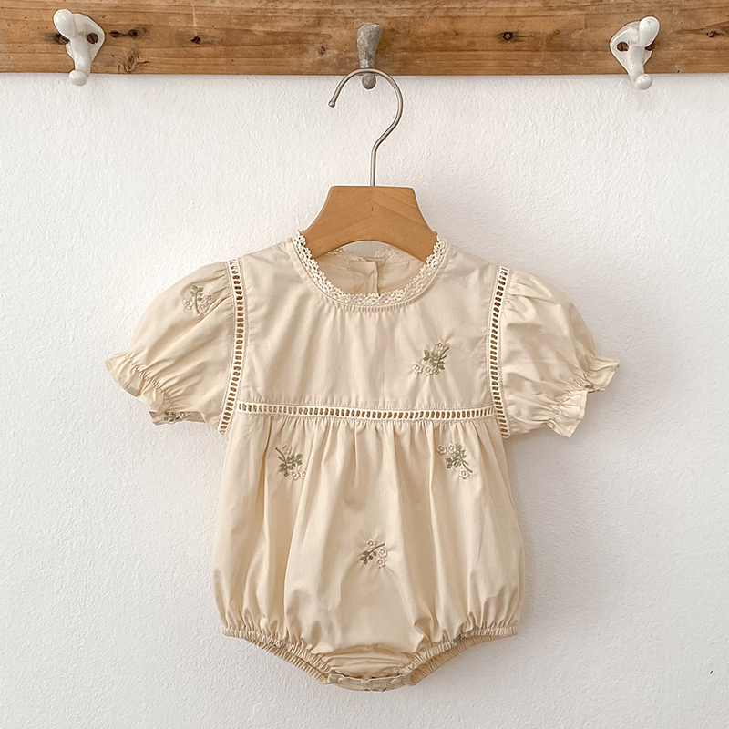 0-24M ベビーロンパース刺繍新生児女の子服白ソフトコット - Baby Nursery Embroidery のレビューと価格
