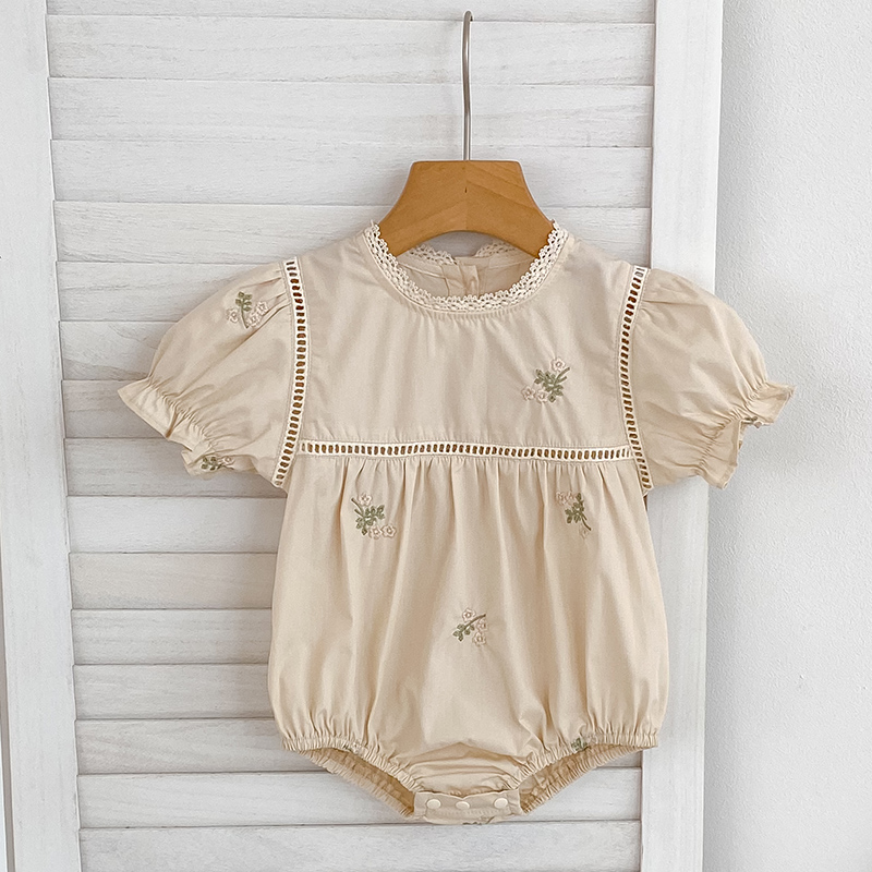 0-24M ベビーロンパース刺繍新生児女の子服白ソフトコット - Baby Nursery Embroidery のレビューと価格