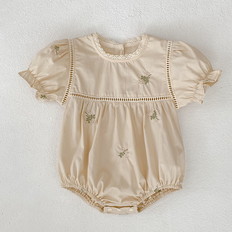 0-24M ベビーロンパース刺繍新生児女の子服白ソフトコット - Baby Nursery Embroidery のレビューと価格