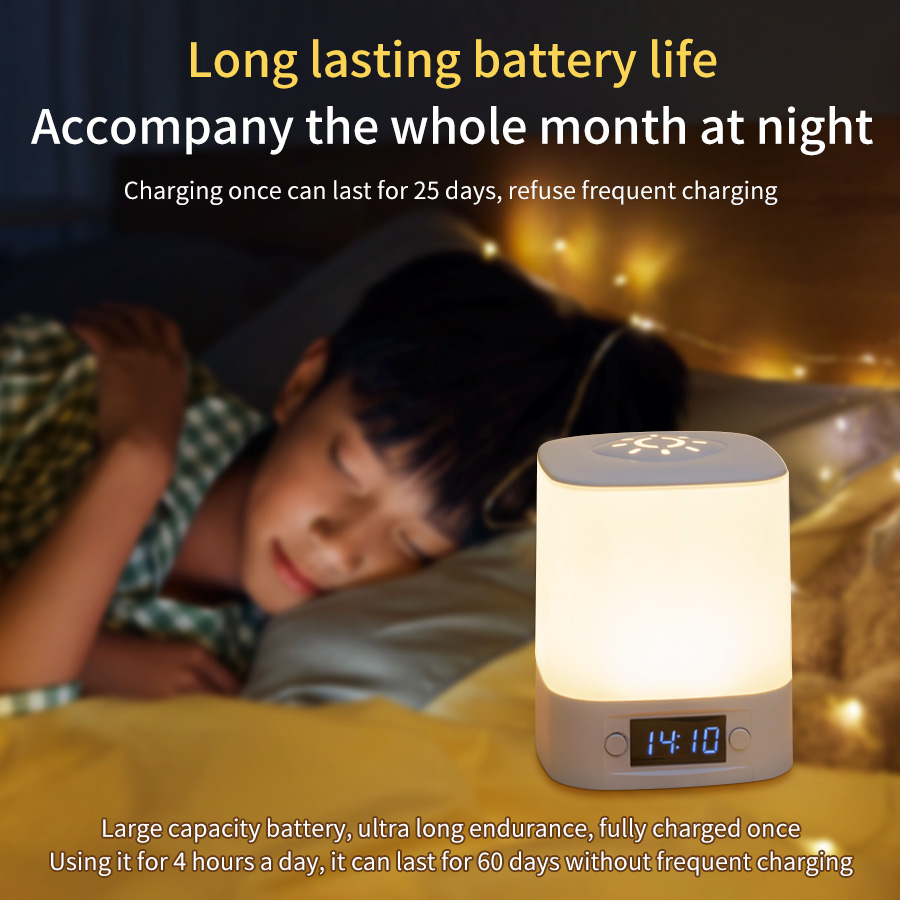 LED テーブルランプ USB 充電式 時間表示付き時計 タ - Baby Nursery Egg Light のレビューと価格