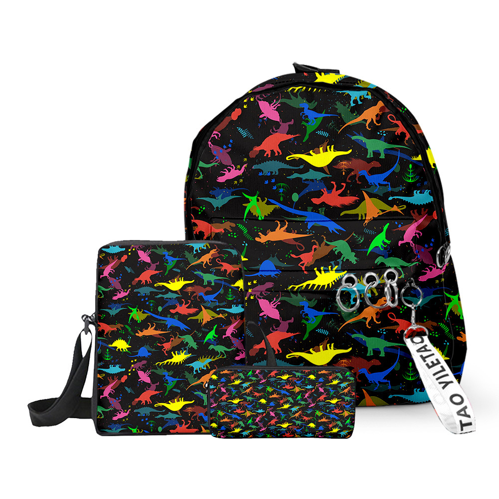 古典的な人気の面白い恐竜 3D プリント 3 ピース/セット - Baby Nursery Backpack のレビューと価格