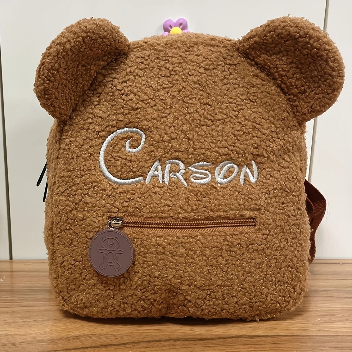 かわいいクマのぬいぐるみバックパック 子供用 - 刺繍名カス - Baby Nursery Backpack のレビューと価格