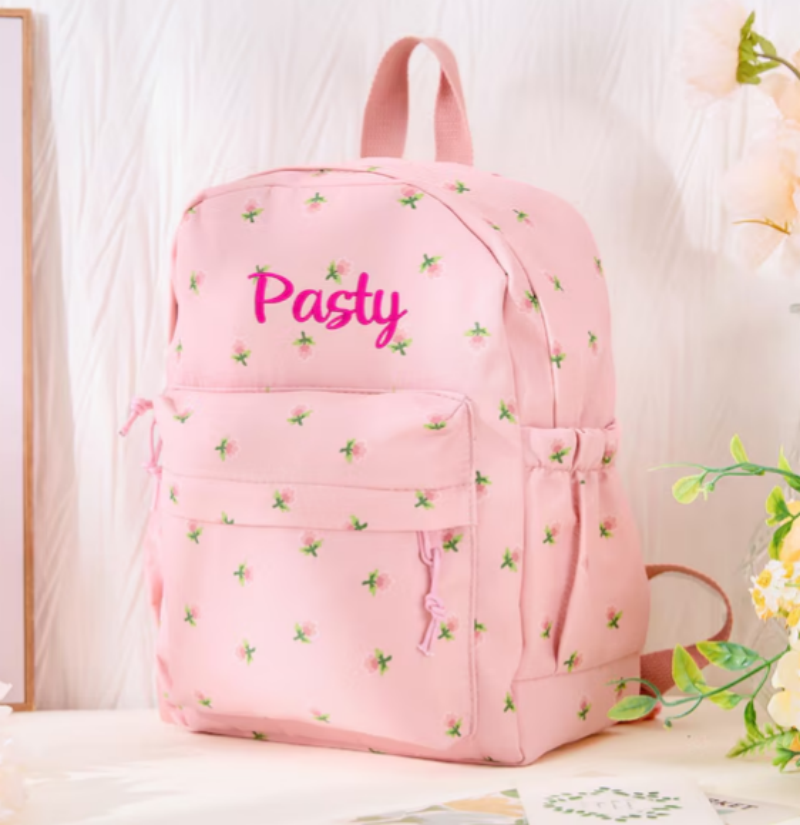 パーソナライズされた幼児用バックパック、刺繍花柄キッズバック - Baby Nursery Backpack のレビューと価格