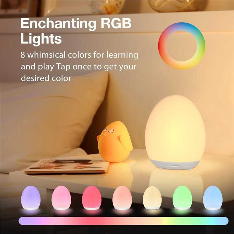 ABYN-アイケアLEDベビーナイトライト、保育園用エッグラ - Baby Nursery Egg Light のレビューと価格