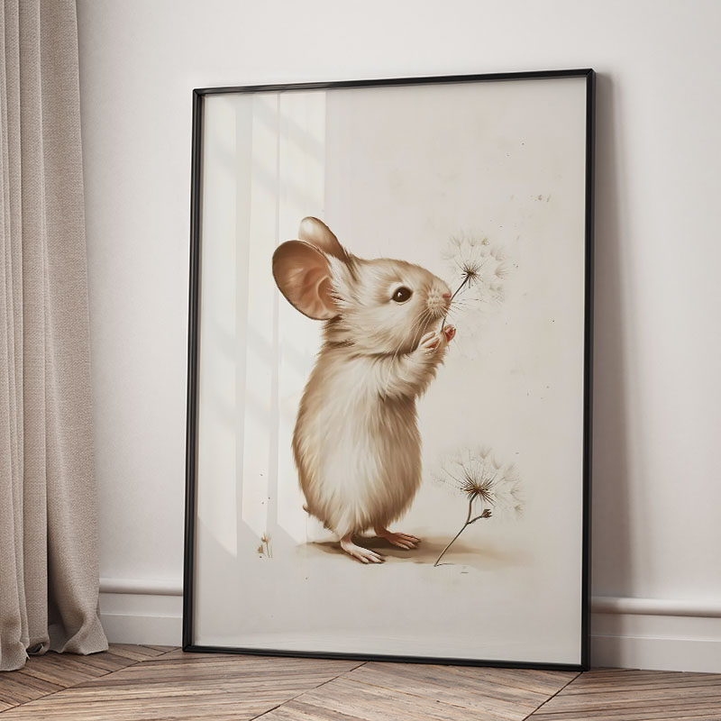 クマウサギキツネ鹿リスネズミ動物ポスター保育園壁アートキャン - Baby Nursery Animal Prints のレビューと価格