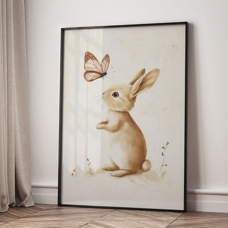 クマウサギキツネ鹿リスネズミ動物ポスター保育園壁アートキャン - Baby Nursery Animal Prints のレビューと価格