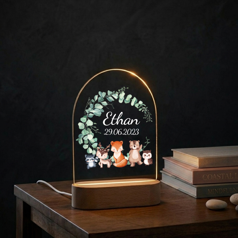 パーソナライズされたベビーナイトライト カスタム名入り日付入 - Baby Nursery Egg Light のレビューと価格